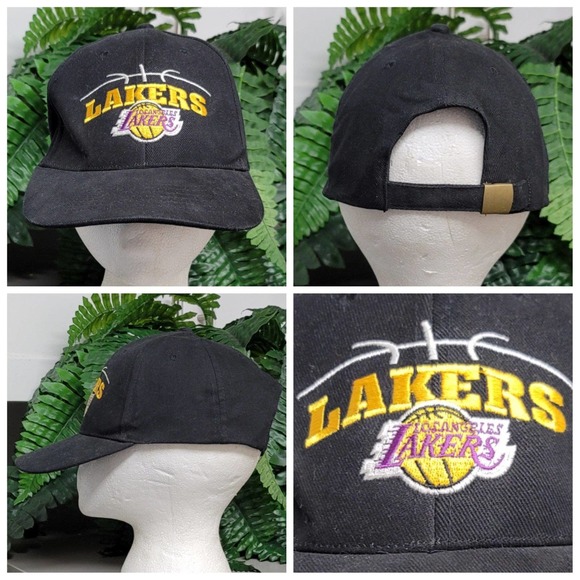 Vtg Los Angeles Lakers Hat Headmaster Inc - Picture 1 of 7